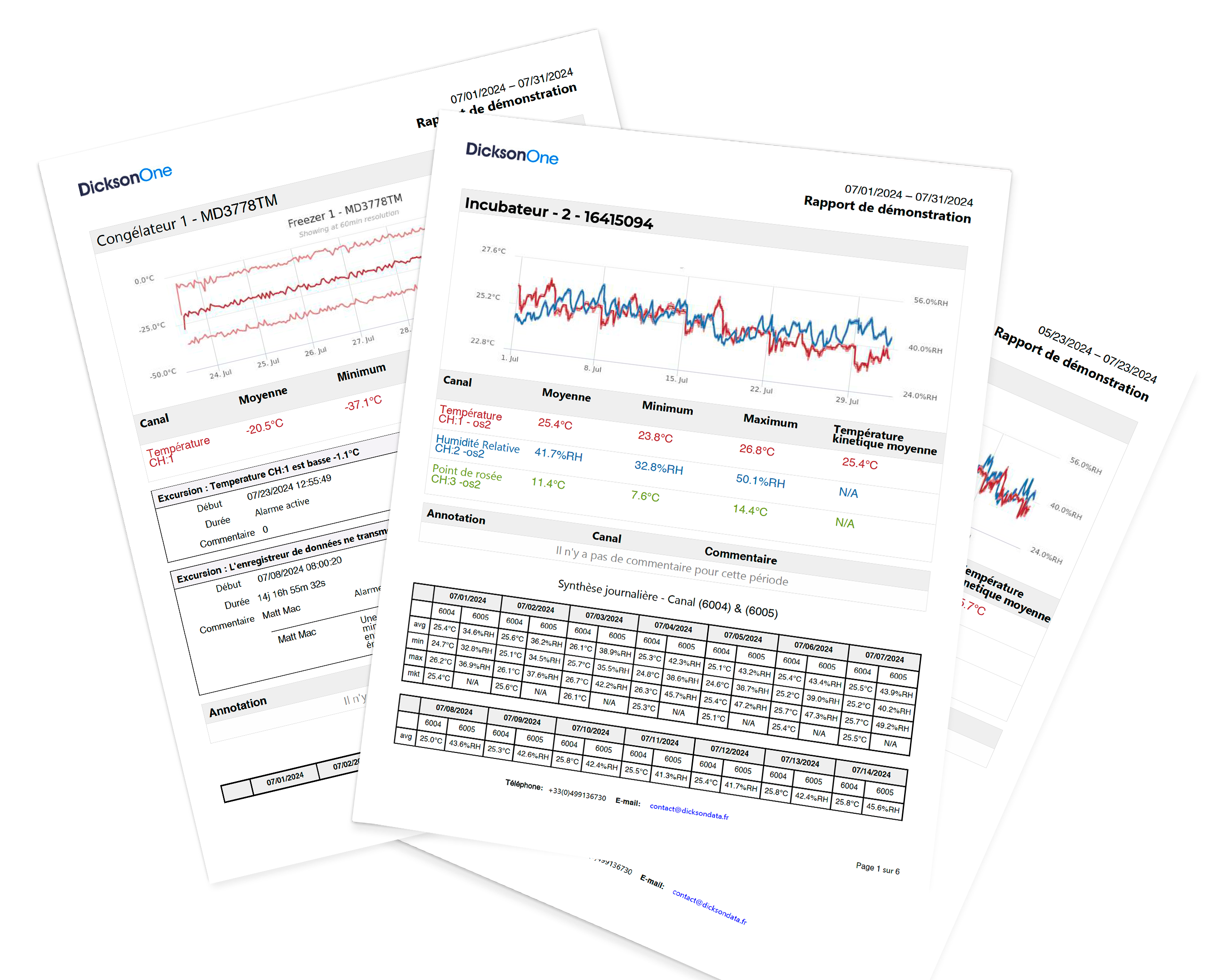 rapports en francais Dickson one