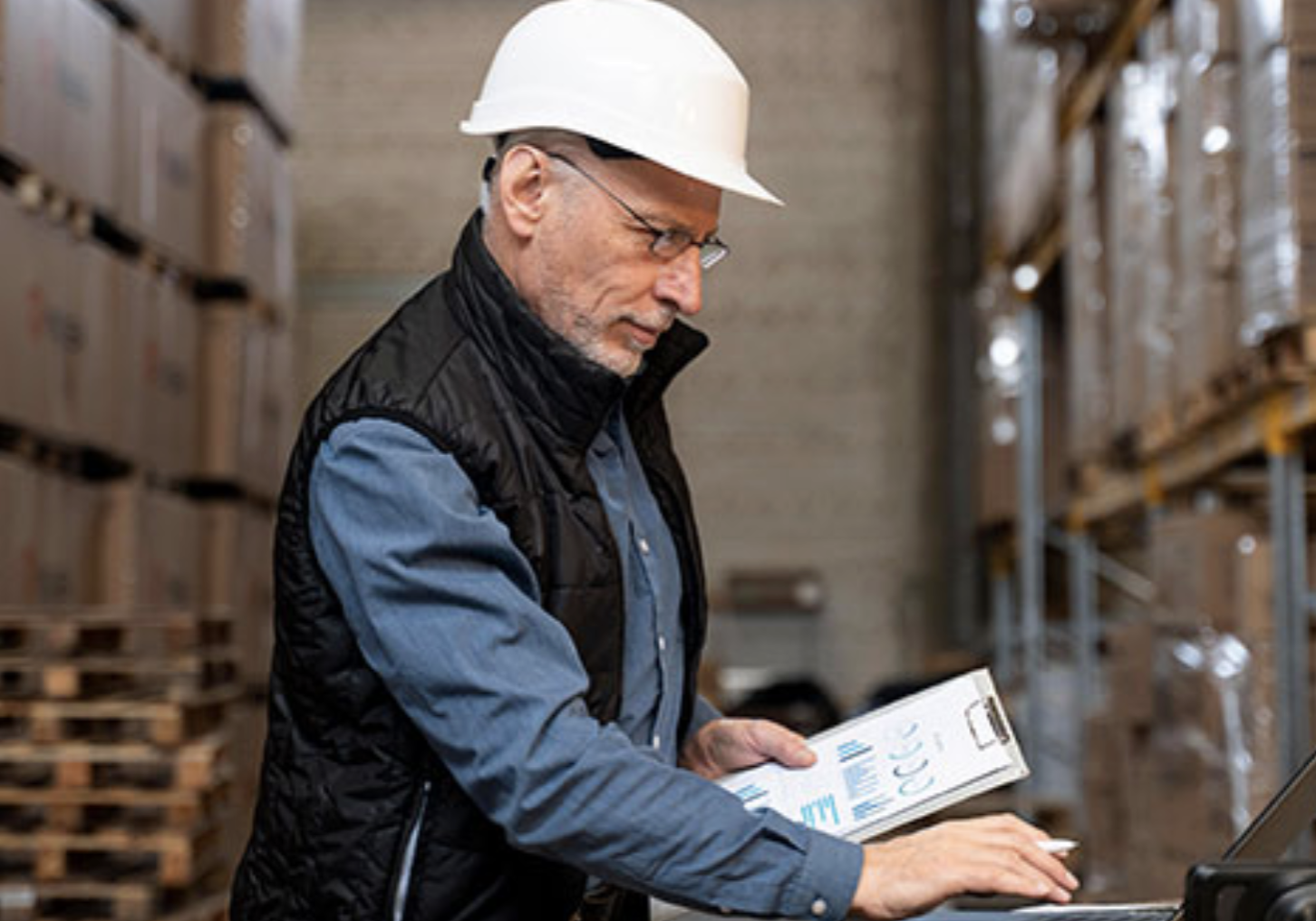 Man in Distribution Center